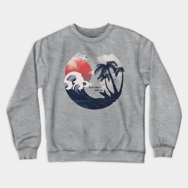 Surfing & Beach Clothing | Tough Day Surfing Crewneck Sweatshirt by POD Anytime